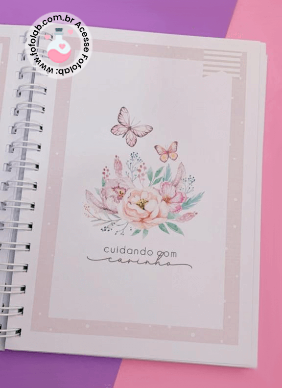 Caderneta de Saúde Floral Borboletas - Caderneta de Vacina Personalizada - 6 (1)