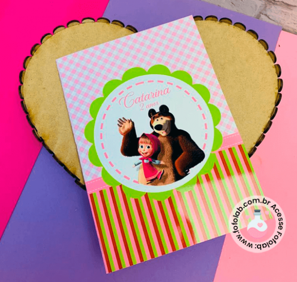 Revistinha pra colorir - Masha e o Urso - Lembrancinha Festa Infantil (1)